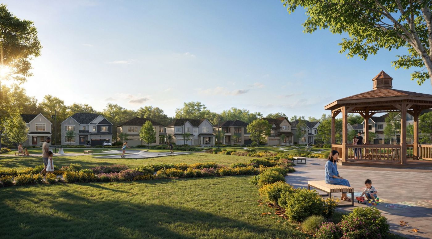 Winding Walk community park rendering by Caivan Communities in Caledon Ontario